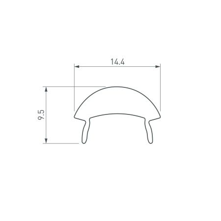 Экран с линзой SATIN-10-90 для PDS, MIC (Arlight, Пластик)