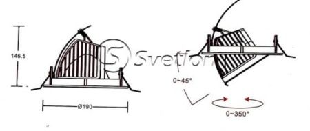 Светильник встраиваемый светодиодный, DW2240 40W