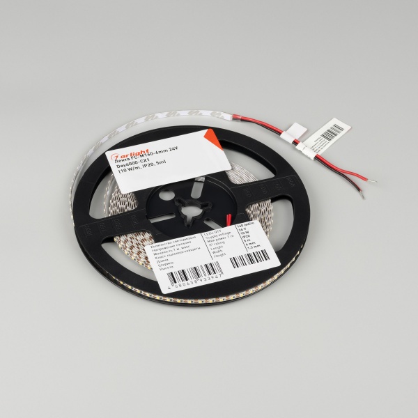 Лента FC-M160-4mm 24V Warm2400-CX1 (10 W/m, IP20, 5m) (Arlight, резка 1 светодиод)