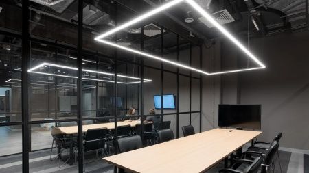 Подвесной светильник прямоугольный черный SILED CUADRA-PROF-02 1480х760х50х70 (100 Вт)