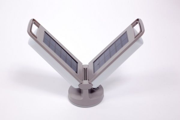 На солнечных батареях светильник Lutec, Светло-серый, Модерн, P9041 S