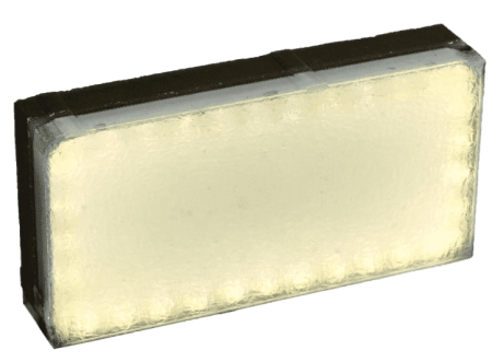 Светодиодная брусчатка 200x100x45 мм, SLIM, цвет свечения: Белый (теплый), производство: Россия