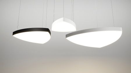 Подвесной светильник треугольный черный SILED MOSO 1500х1500х100 (239 Вт)