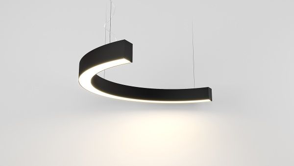 Подвесной светильник полукруг белый SILED NIMBUS-HALF 700х350х100х60 (24 Вт)