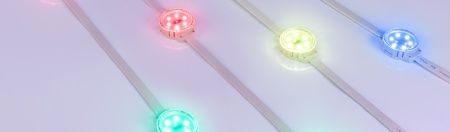 Модуль управляемый SOLEX-DMX-3535-6-24V RGB 120deg (D40x16mm, 1.5W, IP67) (Arlight, Пластик, 3 года)