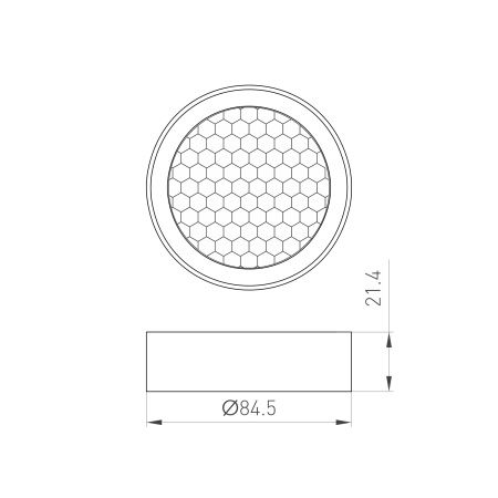 Фильтр сетчатый с посадочным кольцом LGD-HONEYCOMB-RING-R85 (BK) (Arlight, Металл)
