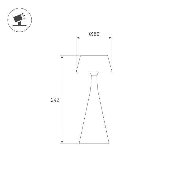 Светильник SP-TOMMY-TAB-2W Warm3000-MIX (SG, 154 deg) (Arlight, IP54 Металл, 2 года)