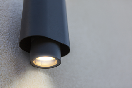 Светильник наcтенный "Кипр", WC4175, 220V 2*GU10 IP44 96*109*202mm, темно серый