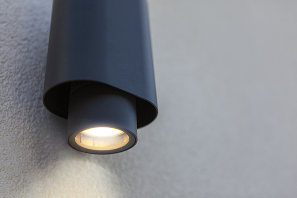 Светильник наcтенный "Кипр", WC4175, 220V 2*GU10 IP44 96*109*202mm, темно серый