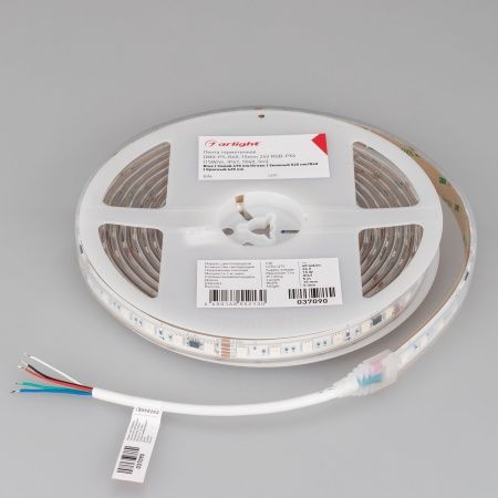 Лента герметичная DMX-PS-B60-15mm 24V RGB-PX6 (15W/m, IP67, 5060, 5m) (Arlight, бегущий огонь)