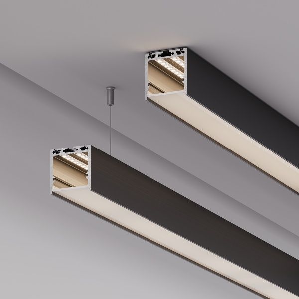 Профиль с экраном SL-LINE-3535-2500 BLACK+OPAL (Arlight, Алюминий)