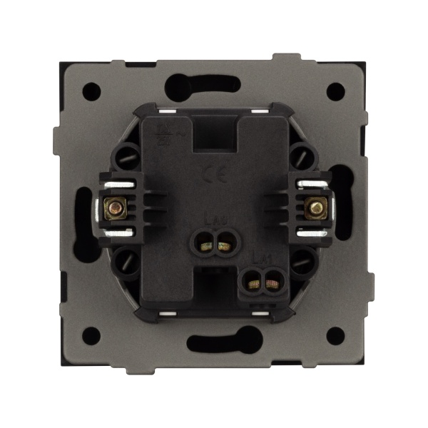 Механизм выключателя одноклавишный непроходной SWT-TENDO-MK01-SFPL-BK (230V, 10A) (Arlight, -)