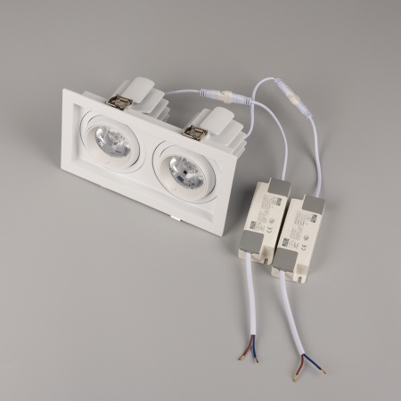 Светильник MS-VORTEX-BUILT-S210x117-2x20W Warm3000 (WH-WH, 20 deg, 230V) (Arlight, IP20 Металл, 5 лет)