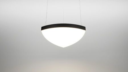 Подвесной светильник треугольный черный SILED MOSO 1000х1000х100 (104 Вт)