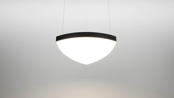 Подвесной светильник треугольный черный SILED MOSO 1000х1000х100 (104 Вт)