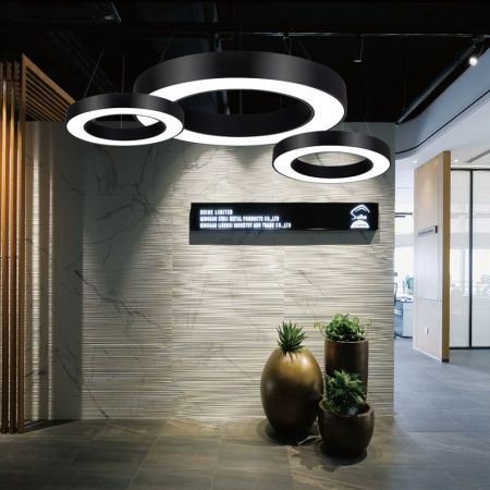 Светильник кольцевой линейный светодиодный подвесной, LED 48W 3CCT (2700К-4000К-6000К) , диаметр 600mm, белый, HB0306-1