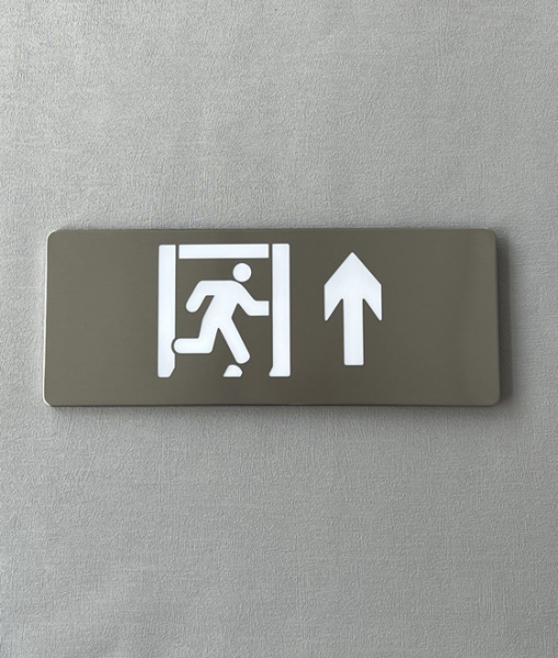 Светильник "Световой указатель", MBD-200S Е45, 220V 3W 6LED зеленых 352*138*8  2h, steel