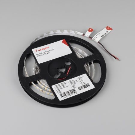 Лента UL-A120-8mm 24V Warm3000 (2 W/m, IP20, 5m) (Arlight, Открытый)