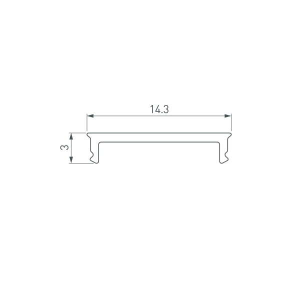 Экран SL-SLIM15-H10-W14-2000 OPAL (Arlight, Пластик)