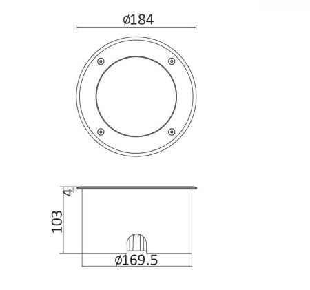 Встраиваемый светильник Lutec, Серебристый, Модерн, W7037A-4K SS