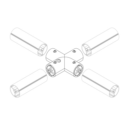 Соединитель профиля ROUND-D36-360-X90 (Arlight, Металл)