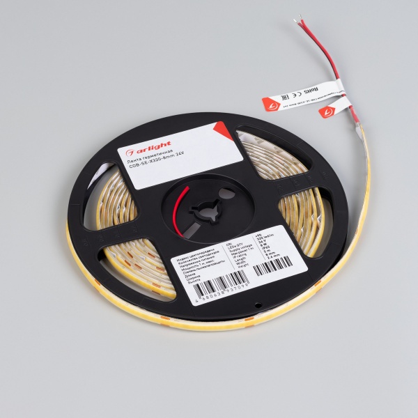 Лента герметичная COB-SE-X320-8mm 24V Warm2700 (8 W/m, IP65, 5m) (Arlight, -)