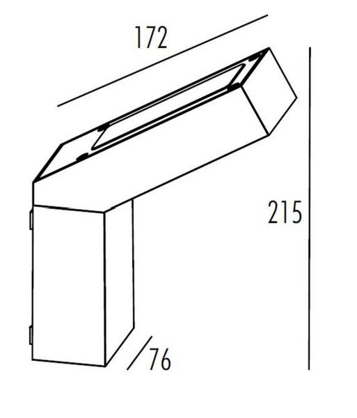 Настенный светильник OASIS LIGHT, Черный, Модерн, W2999 Bl
