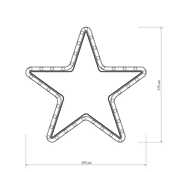 Фигура ARD-STAR-M1-295x275-36LED Warm (230V, 2.5W) (Ardecoled, IP65)