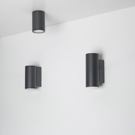 Светильник LGD-FORMA-WALL-TWIN-R90-2x12W Warm2700 (GR, 44 deg, 230V) (Arlight, IP54 Металл, 3 года)