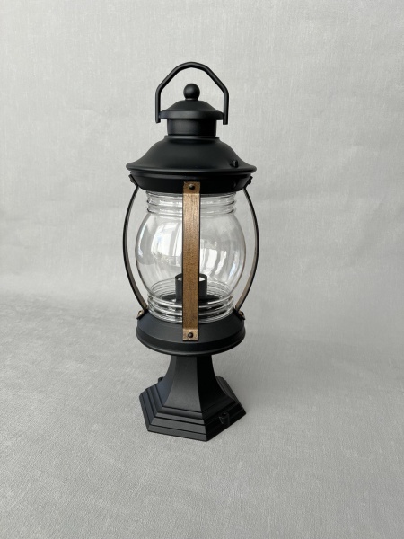 Светильник садово-парковый "Варна", G3964, 1*Е27 60W  IP44 h=0.46m, black+ wood