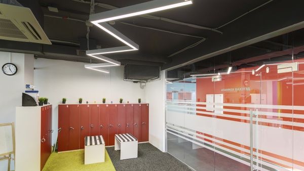 Подвесной светильник зигзаг черный SILED SNAKE-02-PROF 2550х570х50х70 (96 Вт)