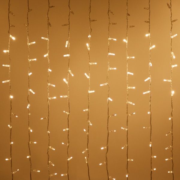 Светодиодная гирлянда ARD-CURTAIN-CLASSIC-2000x6000-CLEAR-1500LED-WATERFALL Warm (230V, 180W) (Ardecoled, IP65)