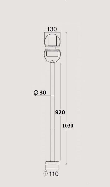 На солнечных батареях светильник Lutec, Светло-серый, Модерн, P9011-1030 S