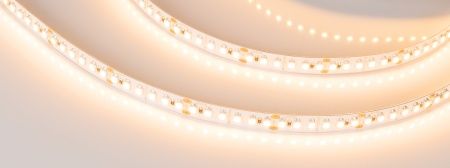 Лента RT-A180-8mm 24V Warm2400 (14.4 W/m, IP20, 3528, 5m) (Arlight, Открытый)