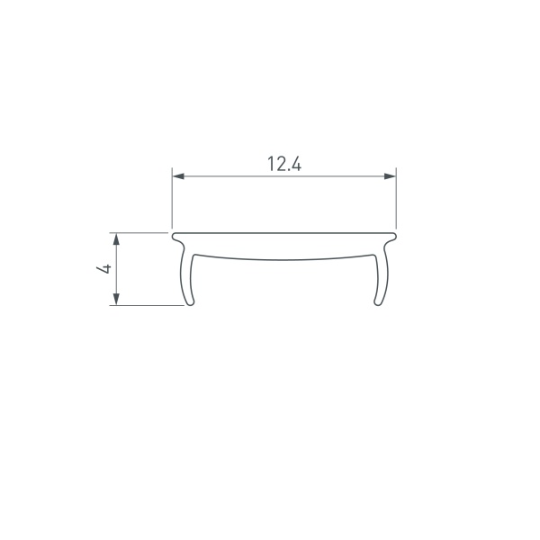 Экран MAT-L-BLACK черный для PDS, MIC (Arlight, Пластик)