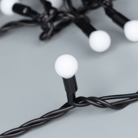 Светодиодная гирлянда ARD-BALL-CLASSIC-D13-5000-BLACK-50LED BLUE (230V, 3.5W) (Ardecoled, IP65)