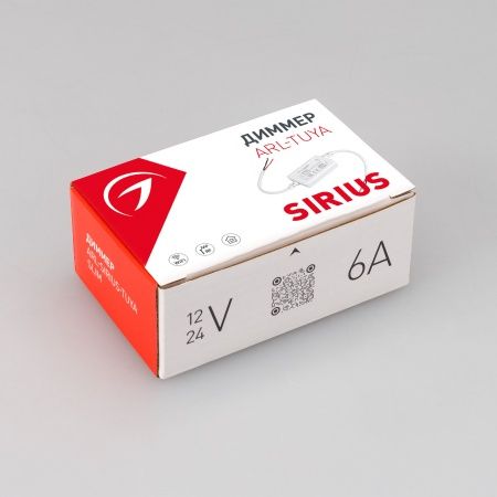 Диммер ARL-SIRIUS-TUYA-DIM-SUF Slim (12-24V, 1x6A, 2.4G) (Arlight, IP20 Пластик, 3 года)