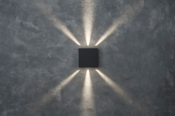 Светильник наcтенный "Фокус", WC2129, LED 10W 4000К IP54, черный