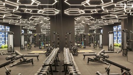 Светильник шестиугольник подвесной черный SILED HEXAGO-02-PROF 1460х1260х50х70 (108 Вт)