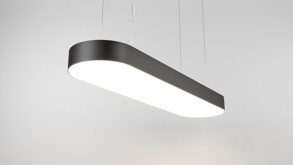 Светильник подвесной овальный черный SILED LARGO 1200х160х100 (29 Вт)