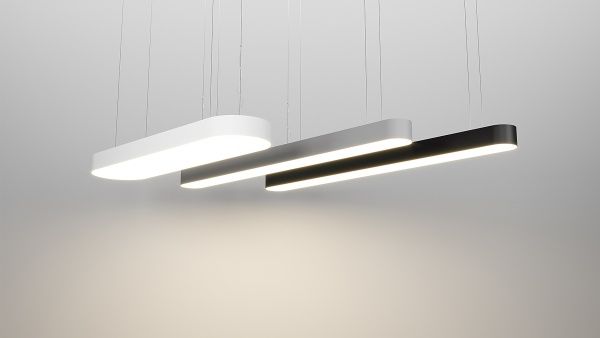 Светильник подвесной овальный черный SILED LARGO 1200х160х100 (29 Вт)