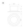 Светильник MS-DROP-BUILT-R137-24W Warm3000 (WH, 90 deg, 230V) (Arlight, IP54 Металл, 5 лет)