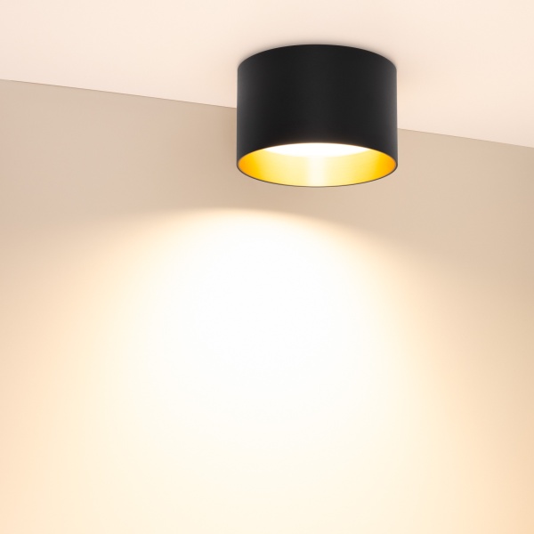 Светильник SP-BISCOTTO-R140-15W Warm3300-MIX (BK-GD, 80 deg, 230V) (Arlight, IP54 Металл, 5 лет)