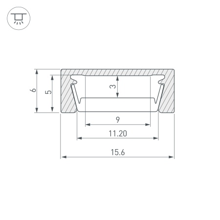 Профиль MIC-M-2000 (Arlight, Алюминий)